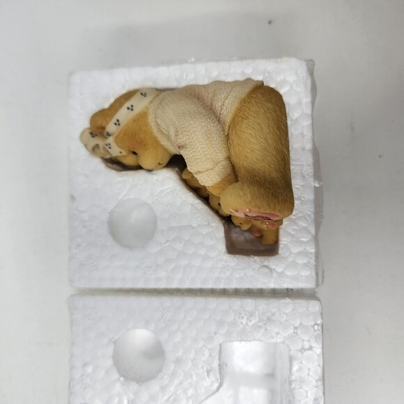 1998 Cherished Teddies 302988 Bear with Bow Holding Three Bears Figurine "If a M - Picture 11 of 12